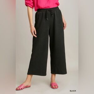 Umgee Black Wide-Leg Women's Pants